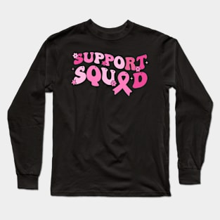 Breast Cancer Warrior Support Squad Breast Cancer Awareness Women Long Sleeve T-Shirt